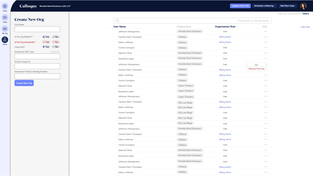 Super Admin user list and role state